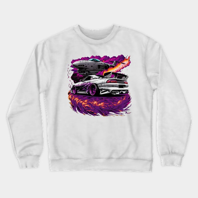 Supra car merch with cool doddle Crewneck Sweatshirt by Bezoic teeshop